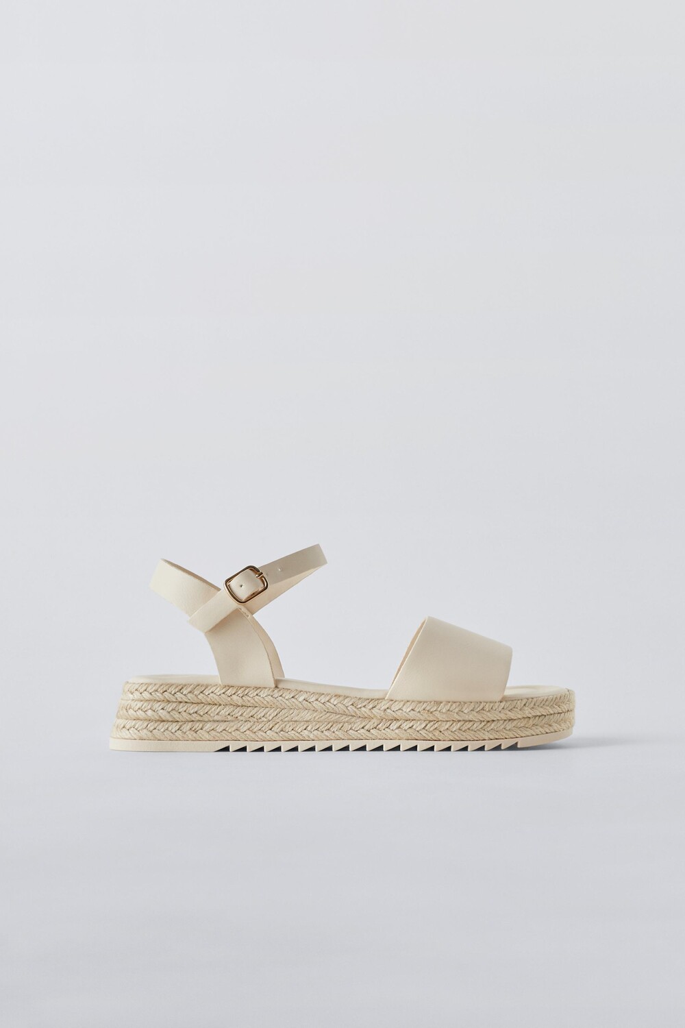 

Сандалии на платформе ZARA, экрю белый