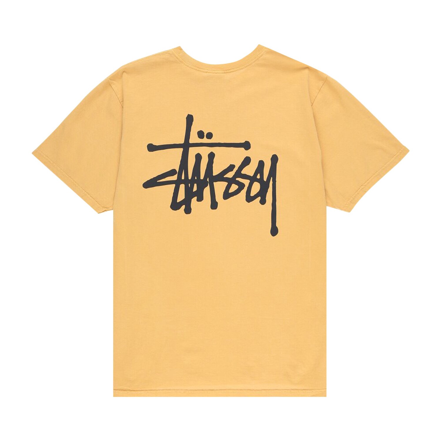 Базовая футболка Stussy, окрашенная пигментом, Мед — фото 2