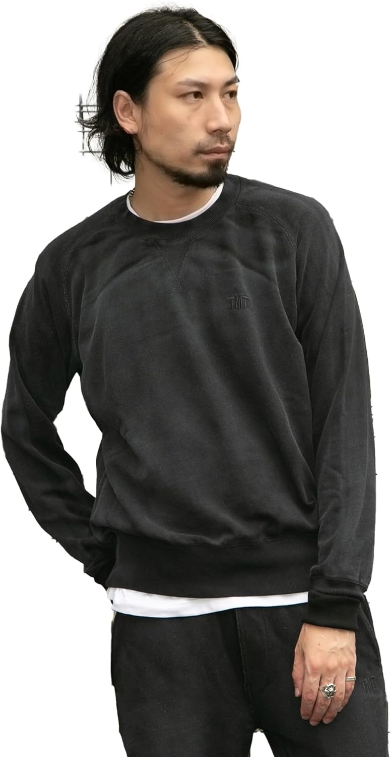 

Толстовка с длинными рукавами (винтажная обработка, логотип бренда) Мужская Tmt, серый