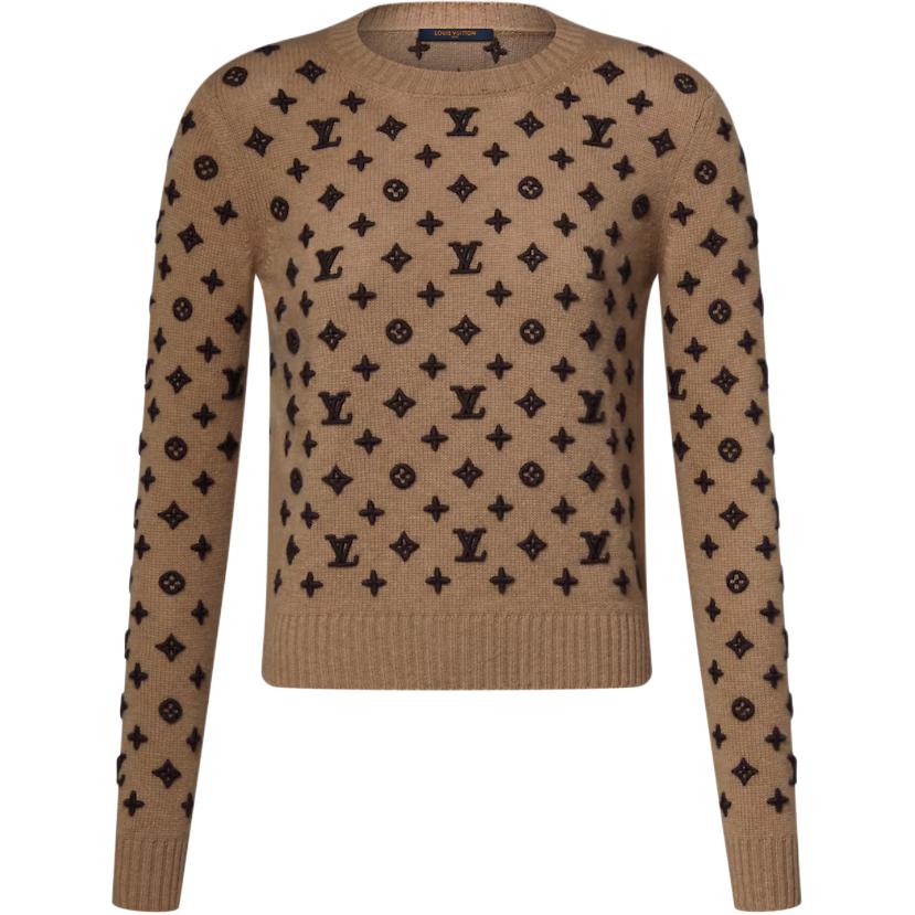 

Женский кашемировый свитер FW25 LOUIS VUITTON, коричневый