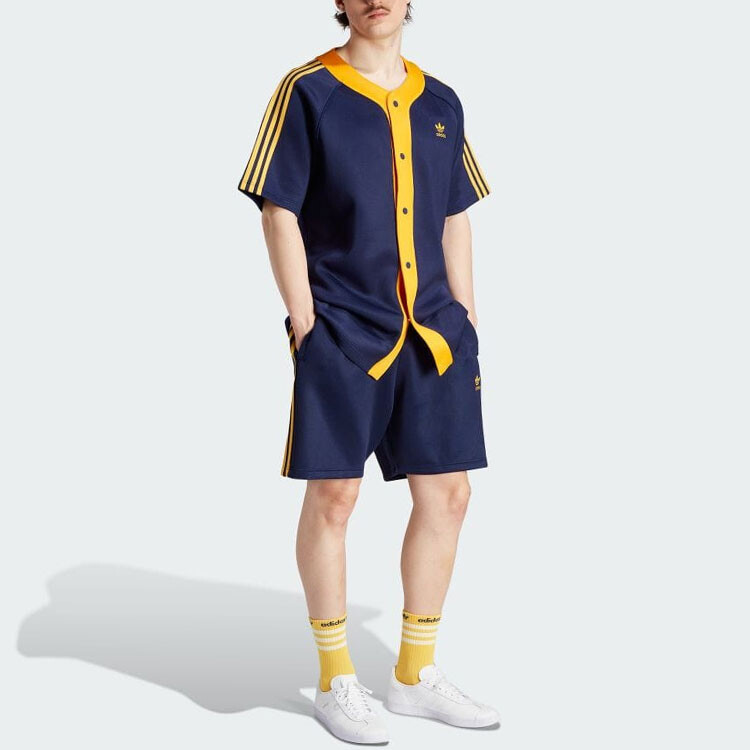 Рубашка мужская темно-синяя Adidas Originals, темно-синий — фото 4