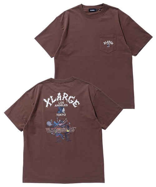 

Футболка с короткими рукавами и нагрудным карманом HANG OUT XLARGE, коричневый