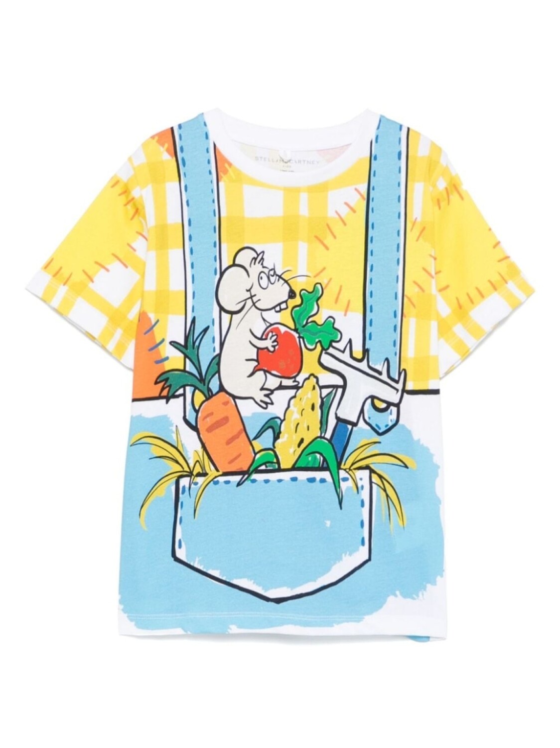 

Stella McCartney Kids футболка с иллюстрацией и принтом, синий