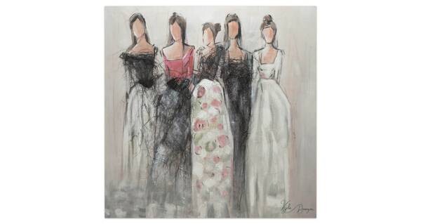 

Картина KUNSTLOFT handgemalt Unbekannte Schönheit цвет grau/hellrosa