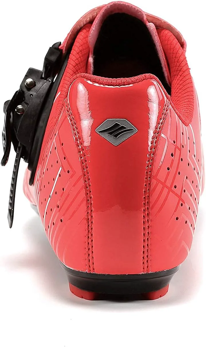 

Велосипедные обувь Santic для мужчин, шоссейная езда с застежкой-пряжкой - новые дорожные велосипедные туфли, красный