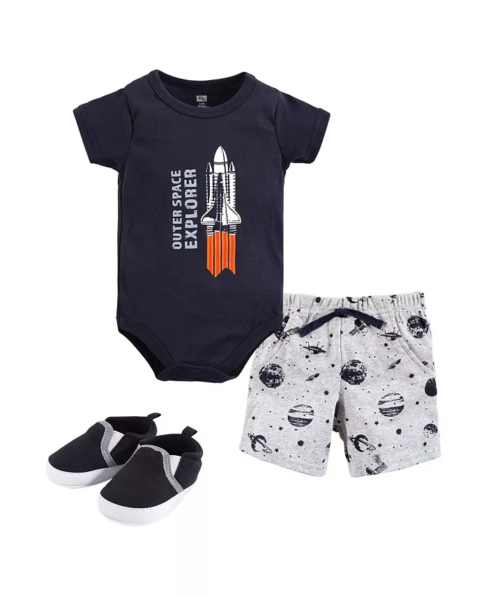 

Комплект из дышащего хлопкового боди, шорт и обуви Hudson для мальчиков Hudson Baby, синий