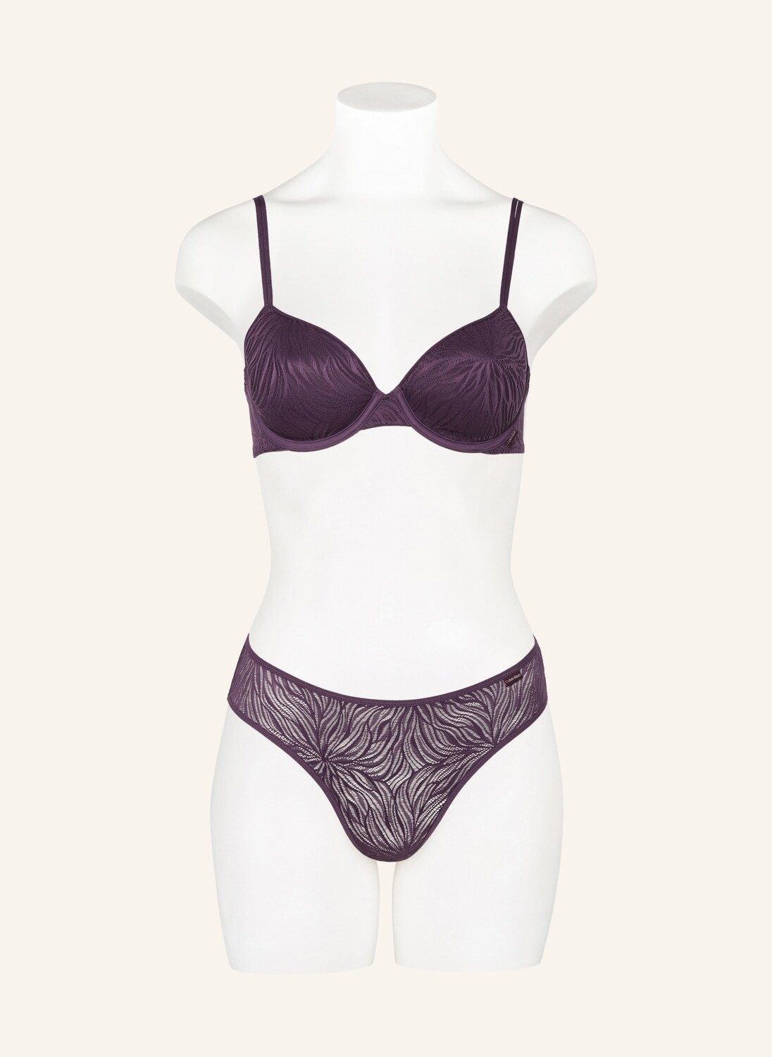 Бюстгальтер с чашками sheer marquisette Calvin Klein, темно-фиолетовый — фото 2