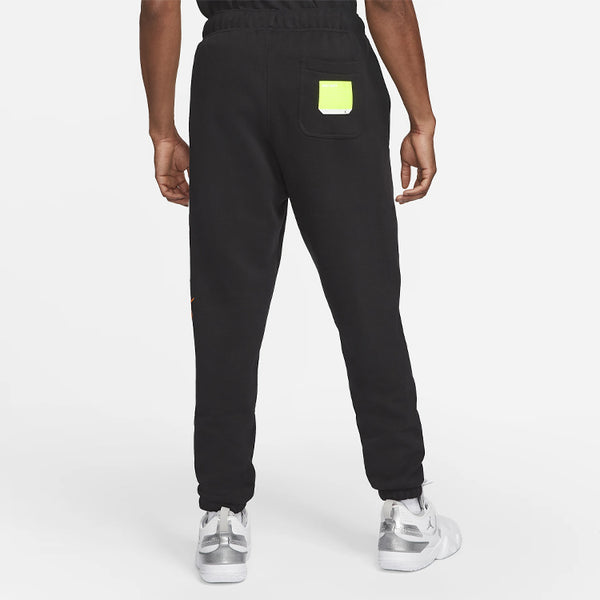 Брюки men's jordan why not? casual sports elastic waistband fleece long pants/trousers black Nike, черный — фото 3