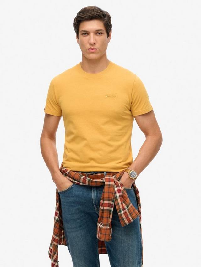 

Футболка с вышитым логотипом essential Superdry, цвет Winter Gold