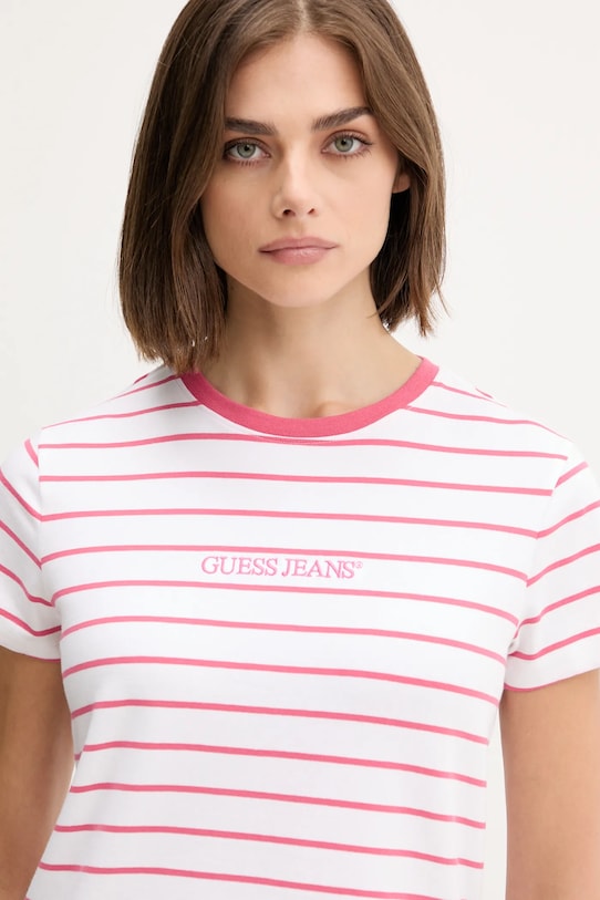 

Футболка Guess Jeans, розовый