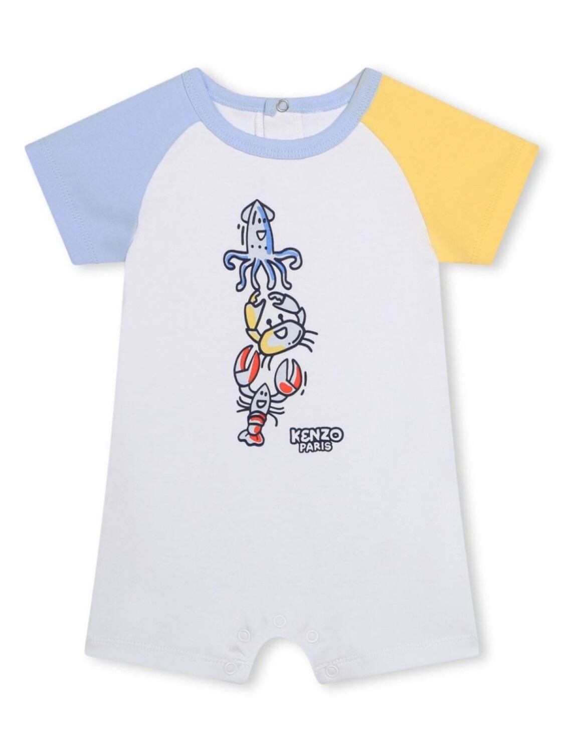 

Kenzo Kids комбинезон из органического хлопка с графичным принтом, белый
