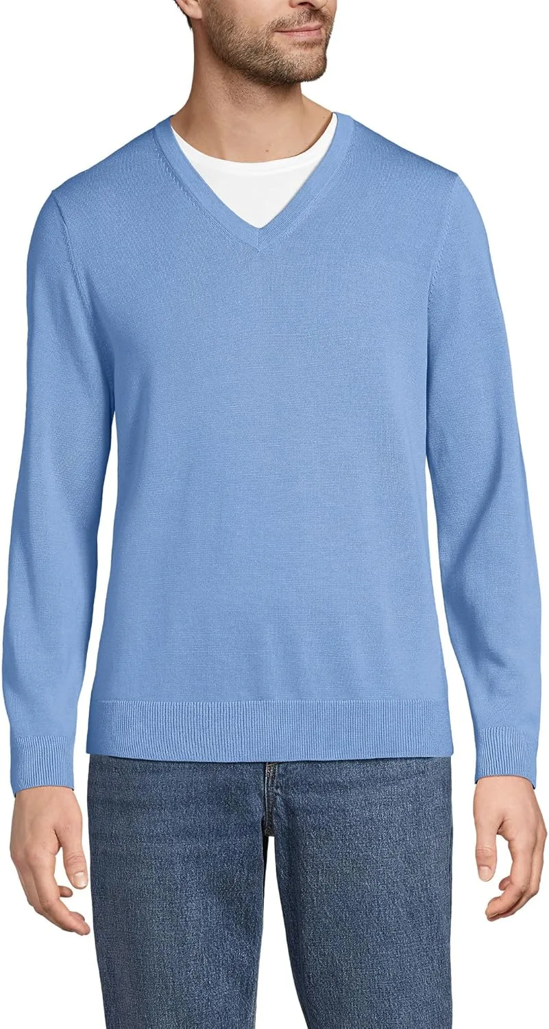 

Толстовка Lands' End Fine Gauge Cotton с V-образным вырезом