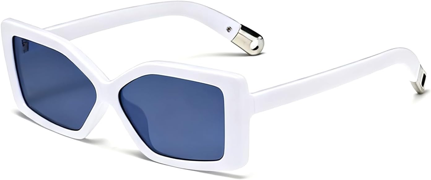 

Ретро-солнцезащитные очки-пилот для женщин и мужчин, винтажные квадратные солнцезащитные очки, модные солнцезащитные очки цвета шампанского, женские винтажные очки mincl, White