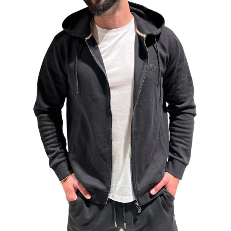 

HUGO BOSS Толстовка с молнией и нашивкой Boss Logo, Black