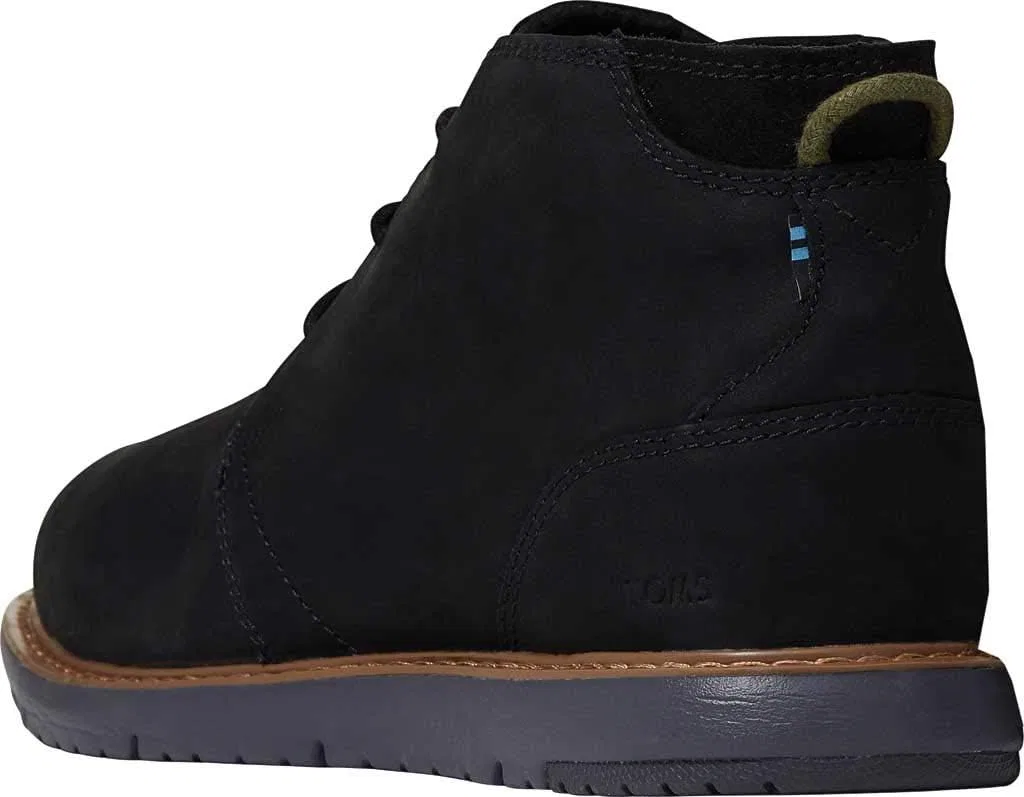 Мужские ботинки TOMS Navi цвета кедрового дерева, Wr Black Leather — фото 2