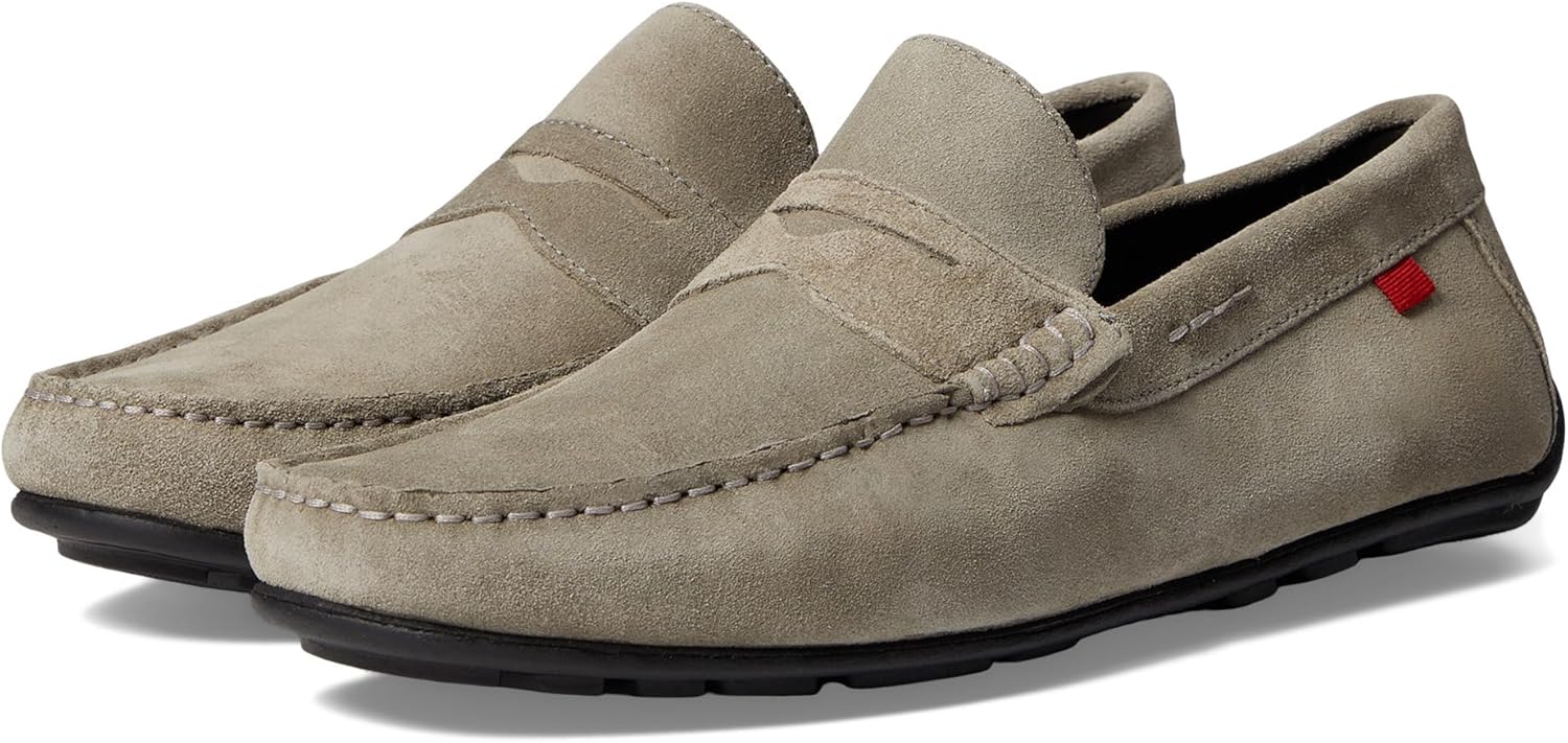 

Мужские кожаные повседневные лоферы с пенни Marc Joseph New York, серый