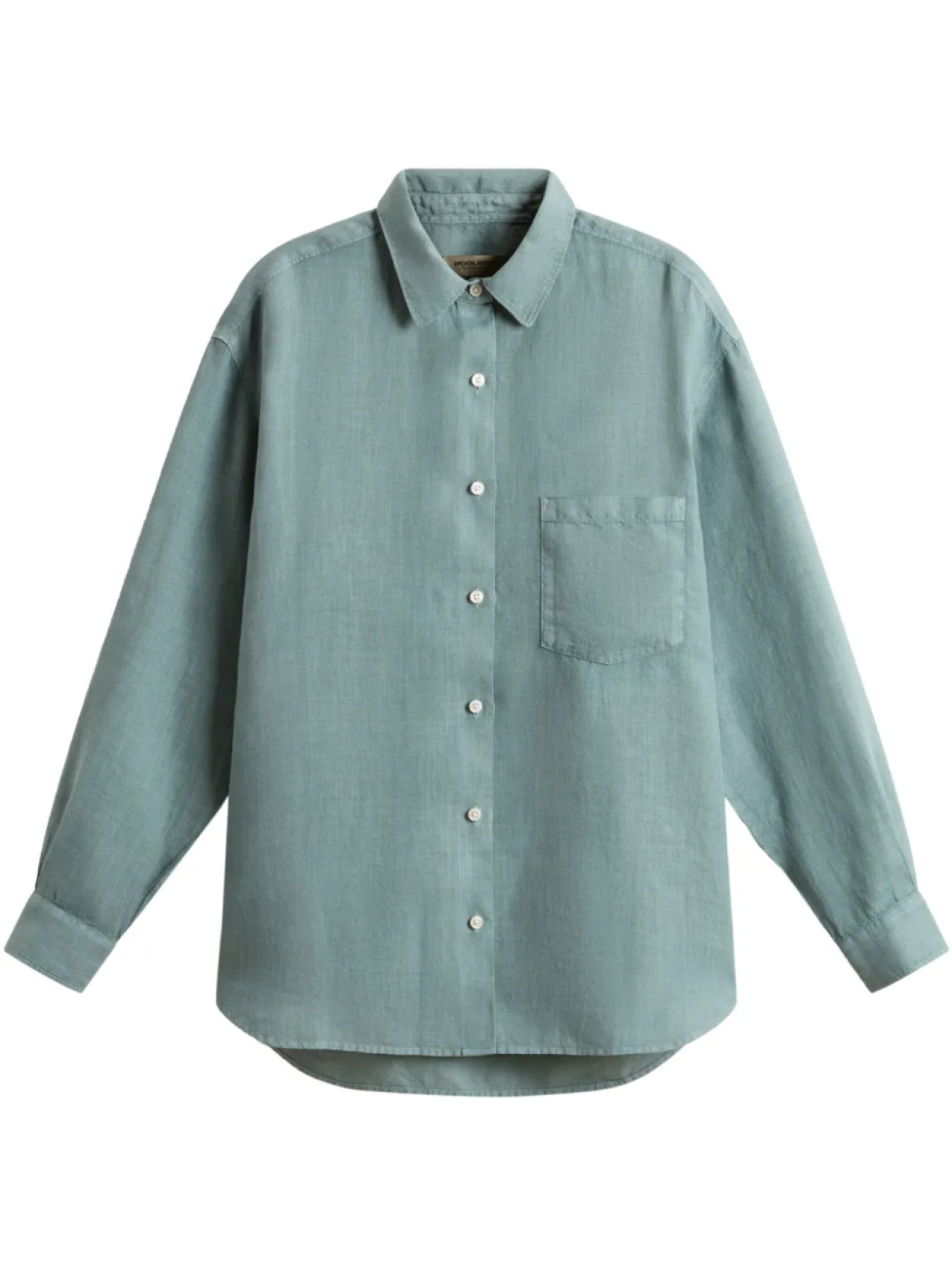 

Woolrich льняная рубашка, зеленый