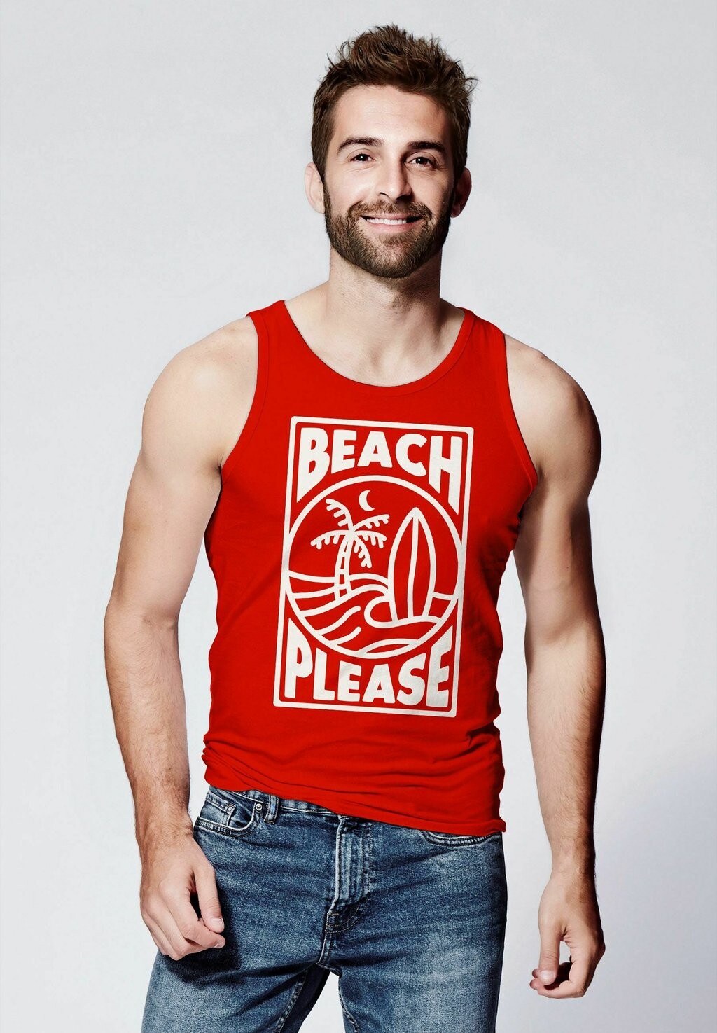 

Топ TANK-BEACH PLEASE SURFING SURFBOARD WAVE WELLE SOMMER Neverless, красный