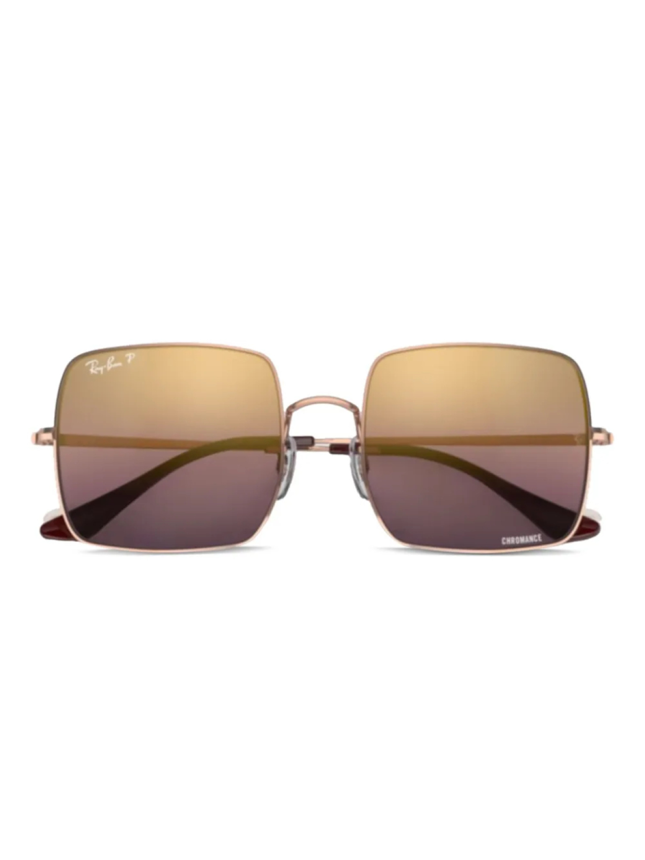 

Солнцезащитные очки Ray-Ban в квадратной оправе, золотой
