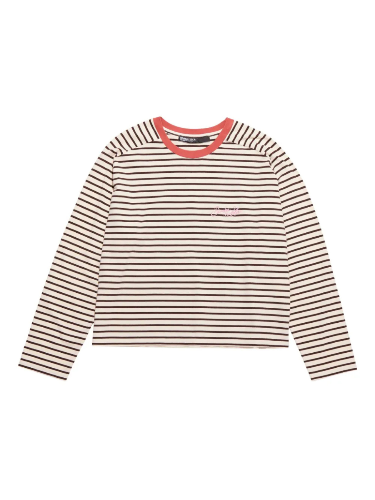 

Bimba y Lola полосатый топ с длинными рукавами, коричневый