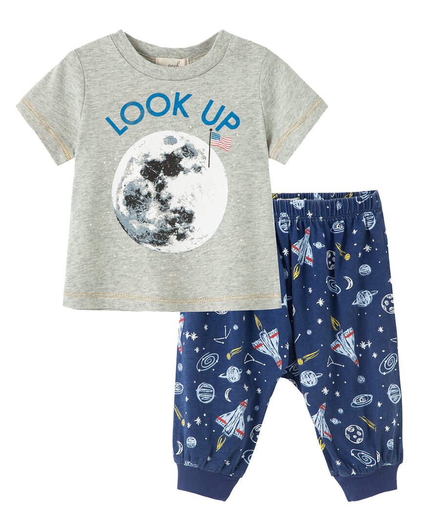 

Комплект брюк Peek Kids Justin Look Up Space, серый
