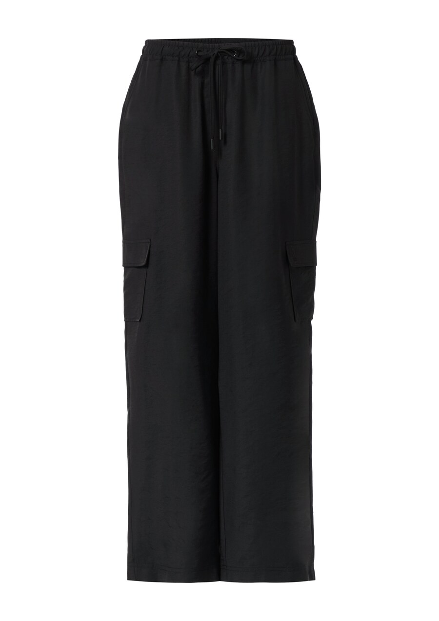 

Тканевые брюки comma casual identity Wide leg Pants, черный