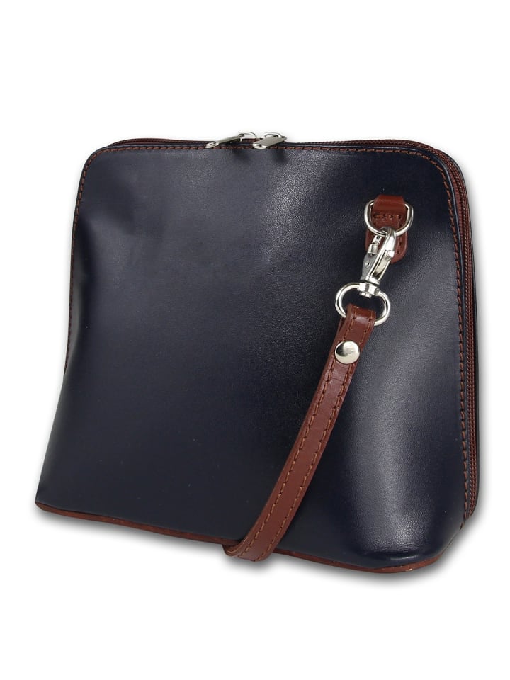 

Кожаная сумка через плечо Toscanto, сине-коричневая, примерно 17 см Toscanto