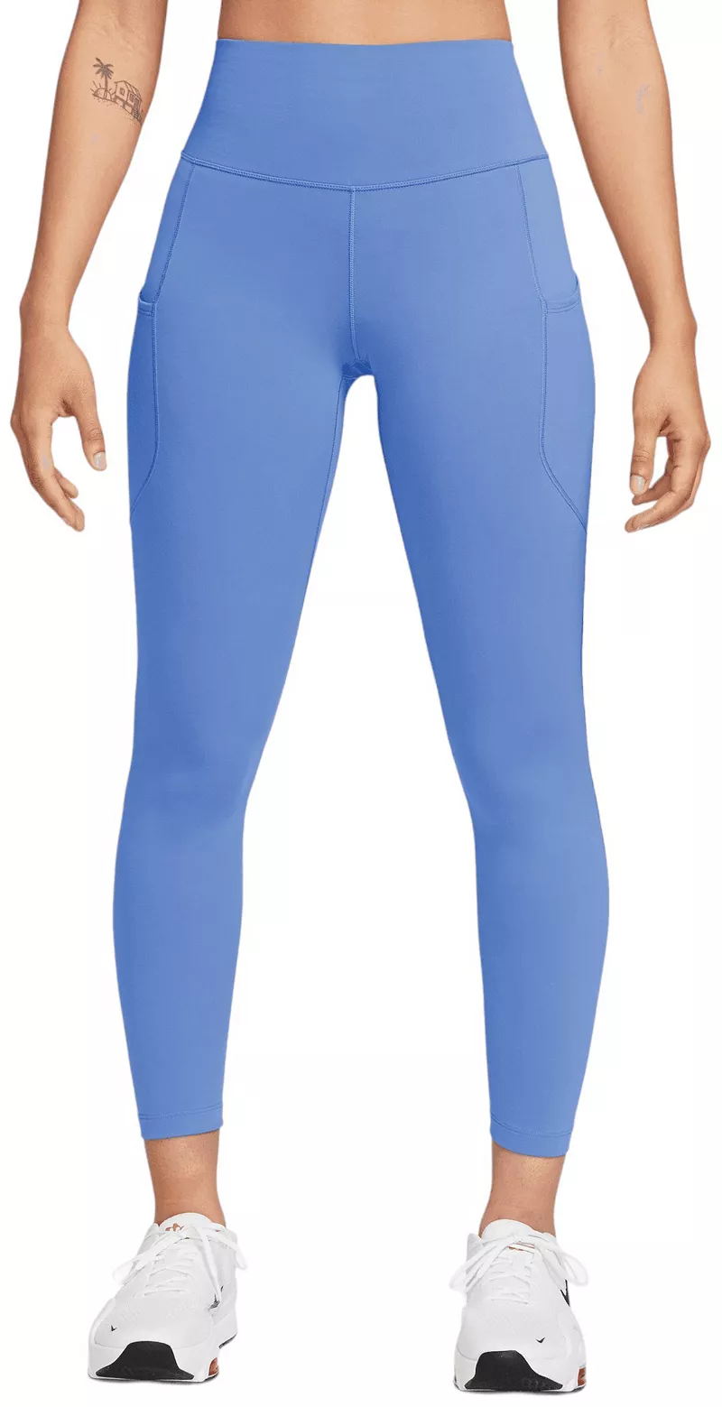 

Женские леггинсы Nike One с высокой талией 7/8 и карманами, цвет Royal Pulse