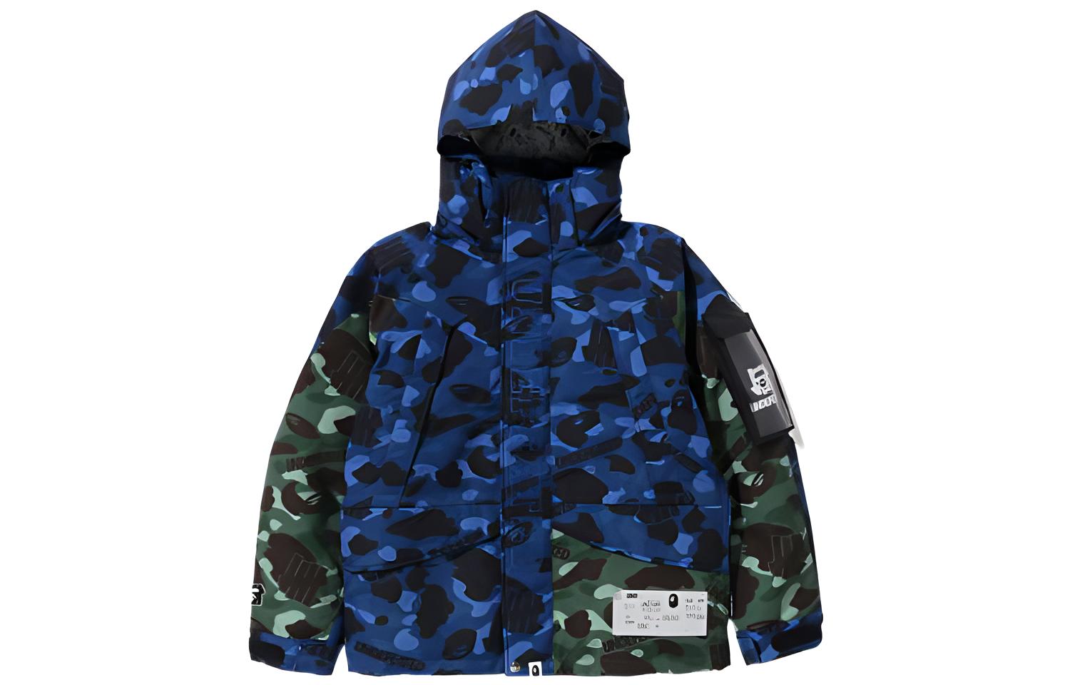 

UNDEFEATED Куртка пуховая A BATHING APE X Color Camo для сноуборда, Blue