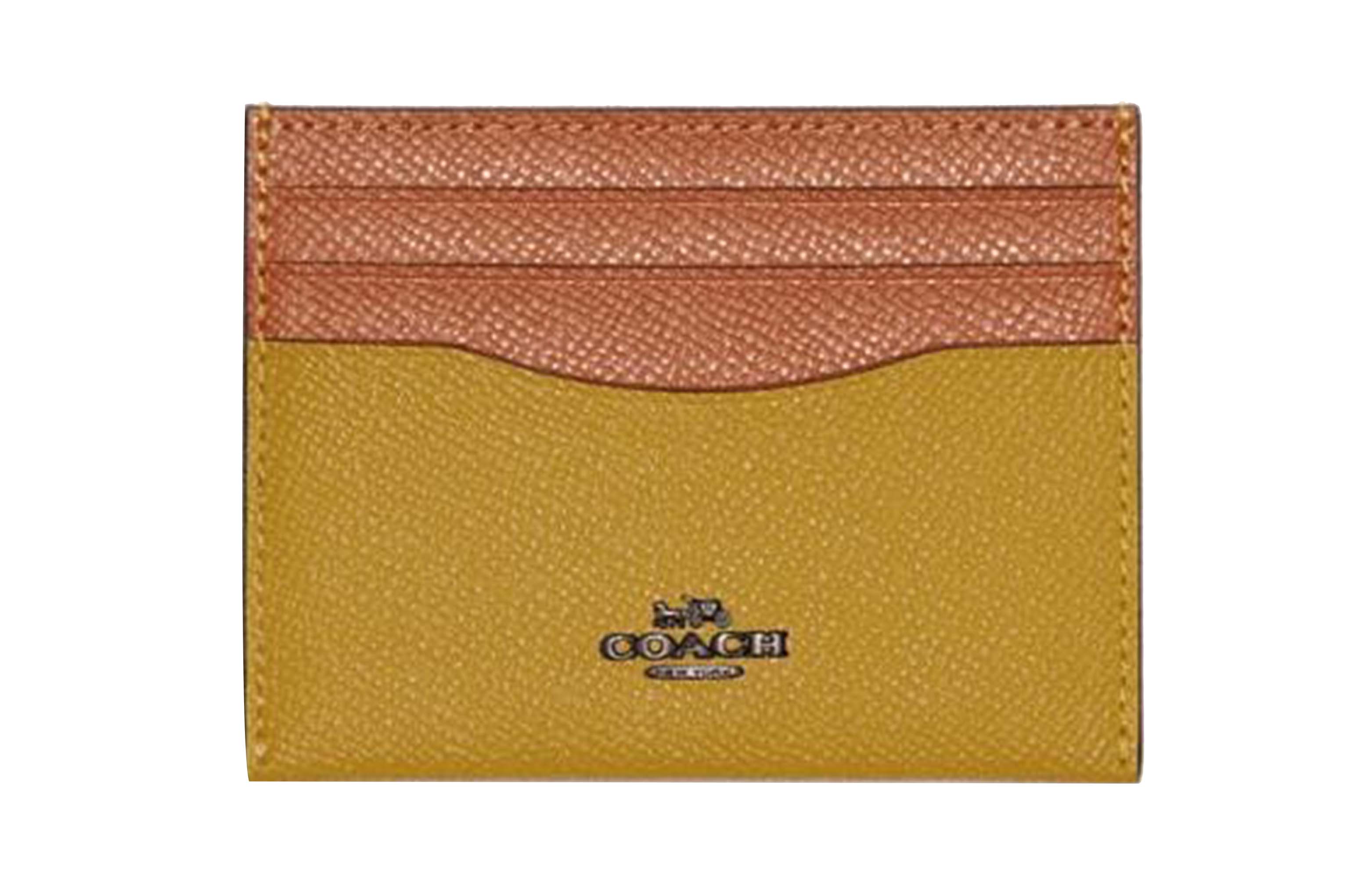 

Кошелек для карт кожаный кошелек для монет держатель карт женский коричневый и льняной желтый COACH, Set (Bag+Dust Bag)