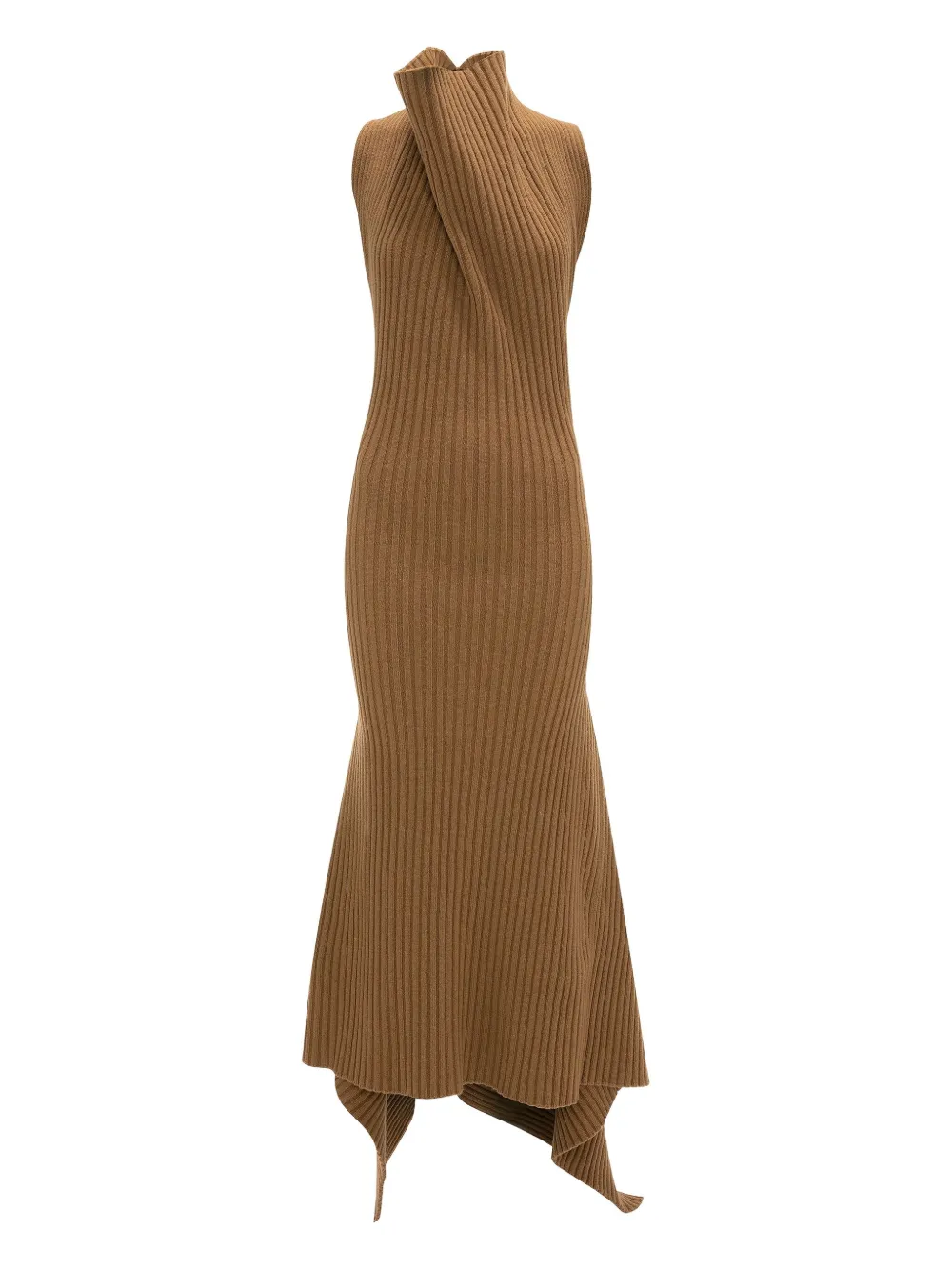 

Платье миди в рубчик с драпировкой VICTORIA BECKHAM, нейтральный