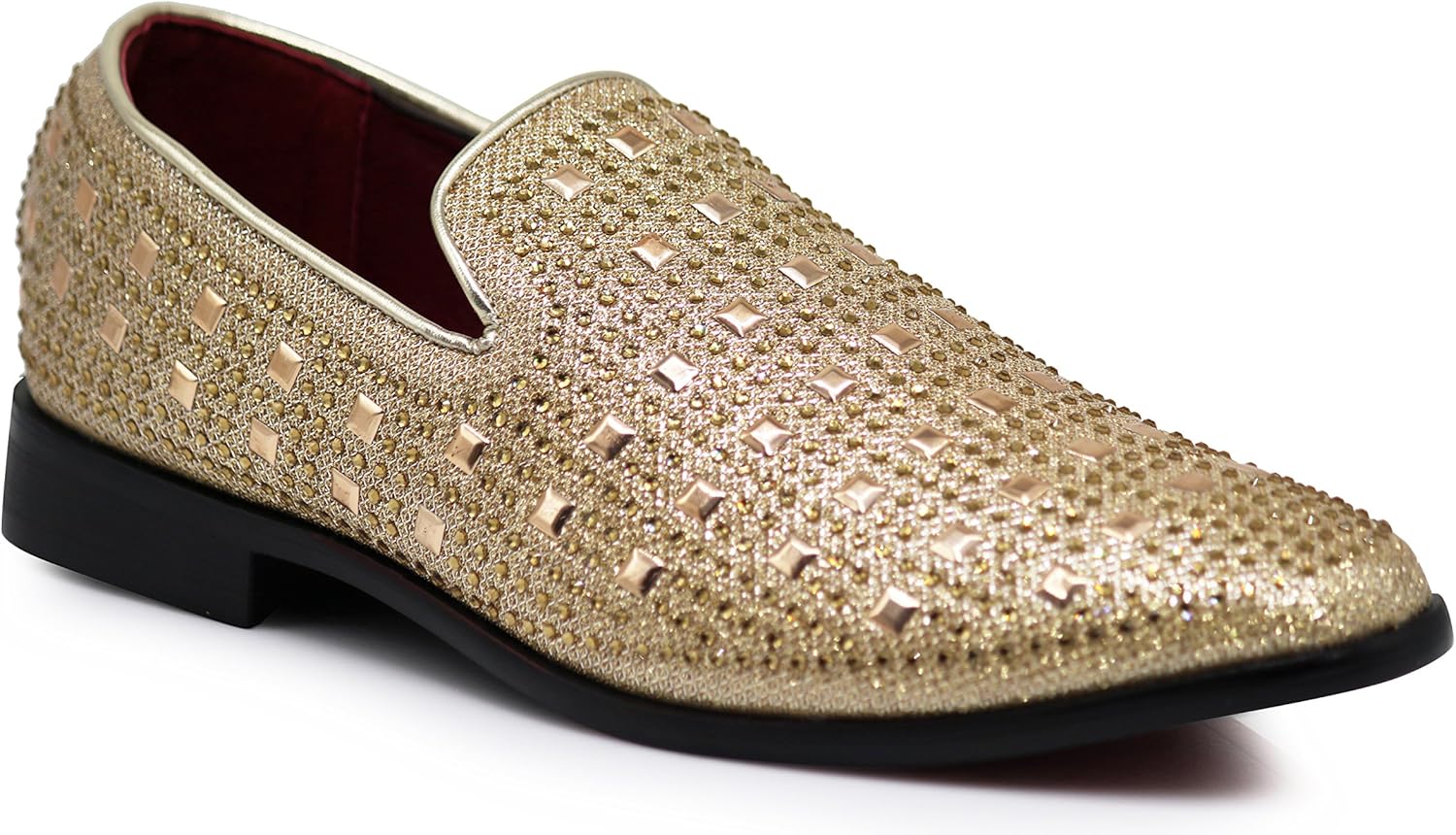 

Мужские винтажные модные лоферы SPK11 с кристаллами, дизайнерские туфли-слипоны, классические смокинговые туфли Enzo Romeo, золотой