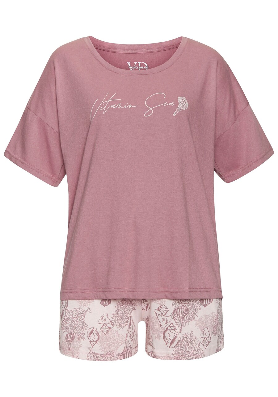 

Короткий пижамный комплект VIVANCE, цвет mottled pink