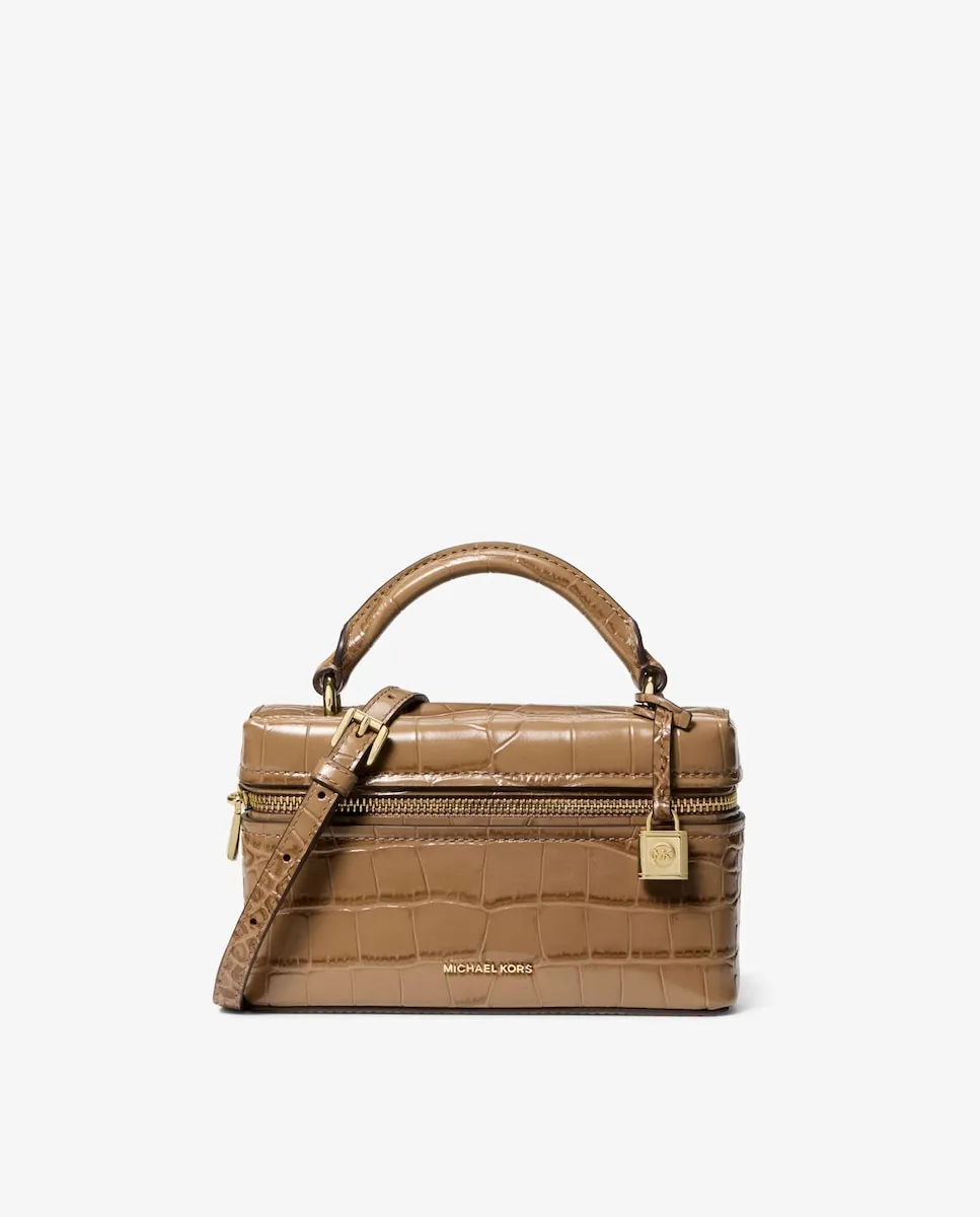 

Женская сумка через плечо Jana небольшого размера из кожи с тиснением под крокодила кожа Michael Michael Kors, карамельный