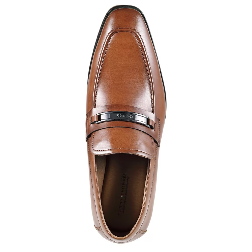 Туфли мокасины с вышитым носом Speer от Tommy Hilfiger, cognac faux leather — фото 3