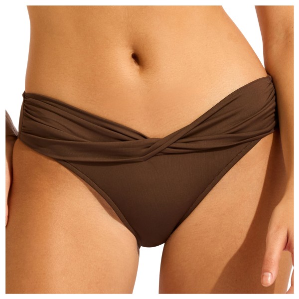 

Женские трусики-хипстеры с коллективным твист-бэндом - плавки бикини Seafolly, Dark Chocolate