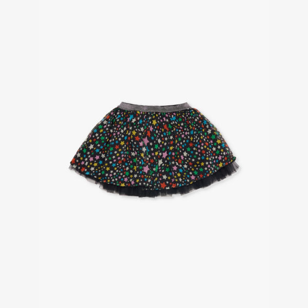 

Юбка со звездным узором, классического кроя, 4-12 лет Stella Mccartney, черный