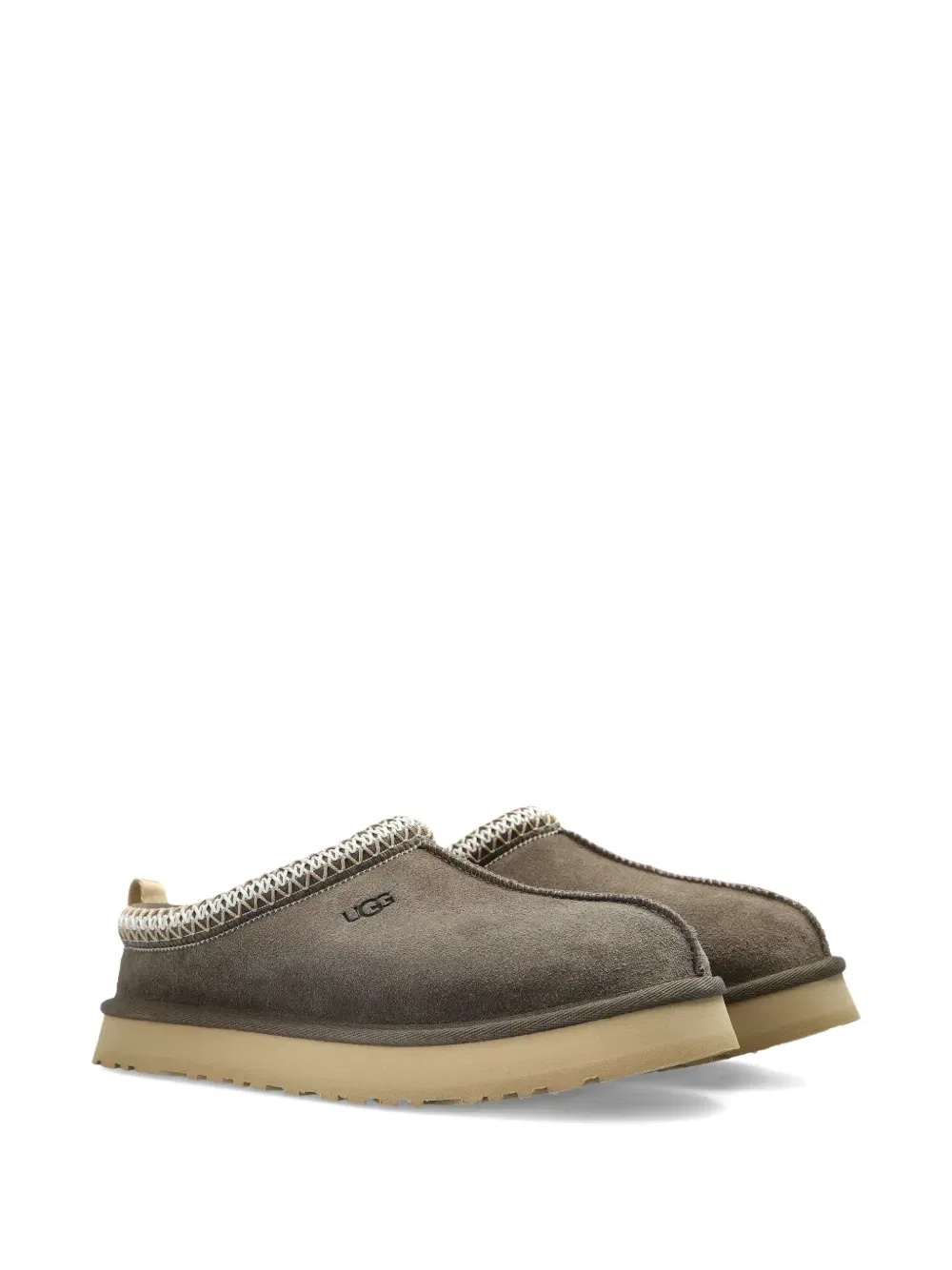 Плетеные замшевые сабо Ugg Kids, коричневый