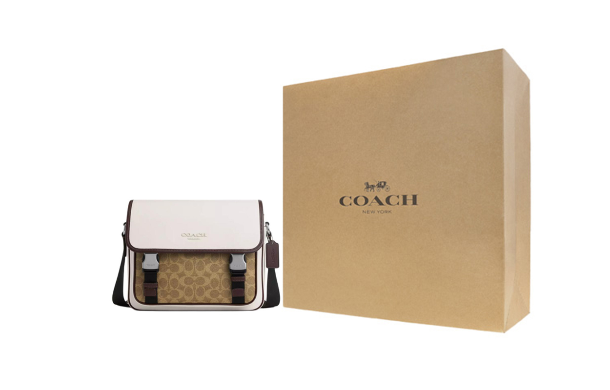 

COACH Сумка через плечо из гладкой телячьей кожи с покрытием