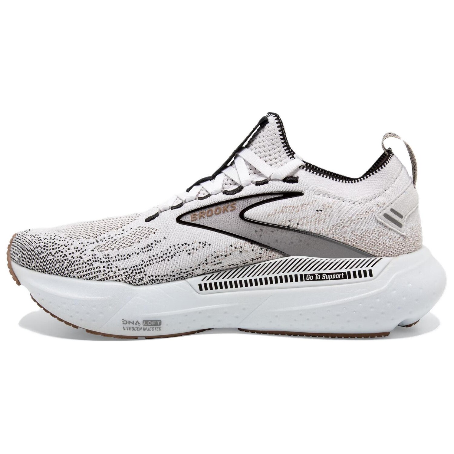 

Женские кроссовки Glycerin StealthFit GTS 21 «Белый Серый Черный» Brooks