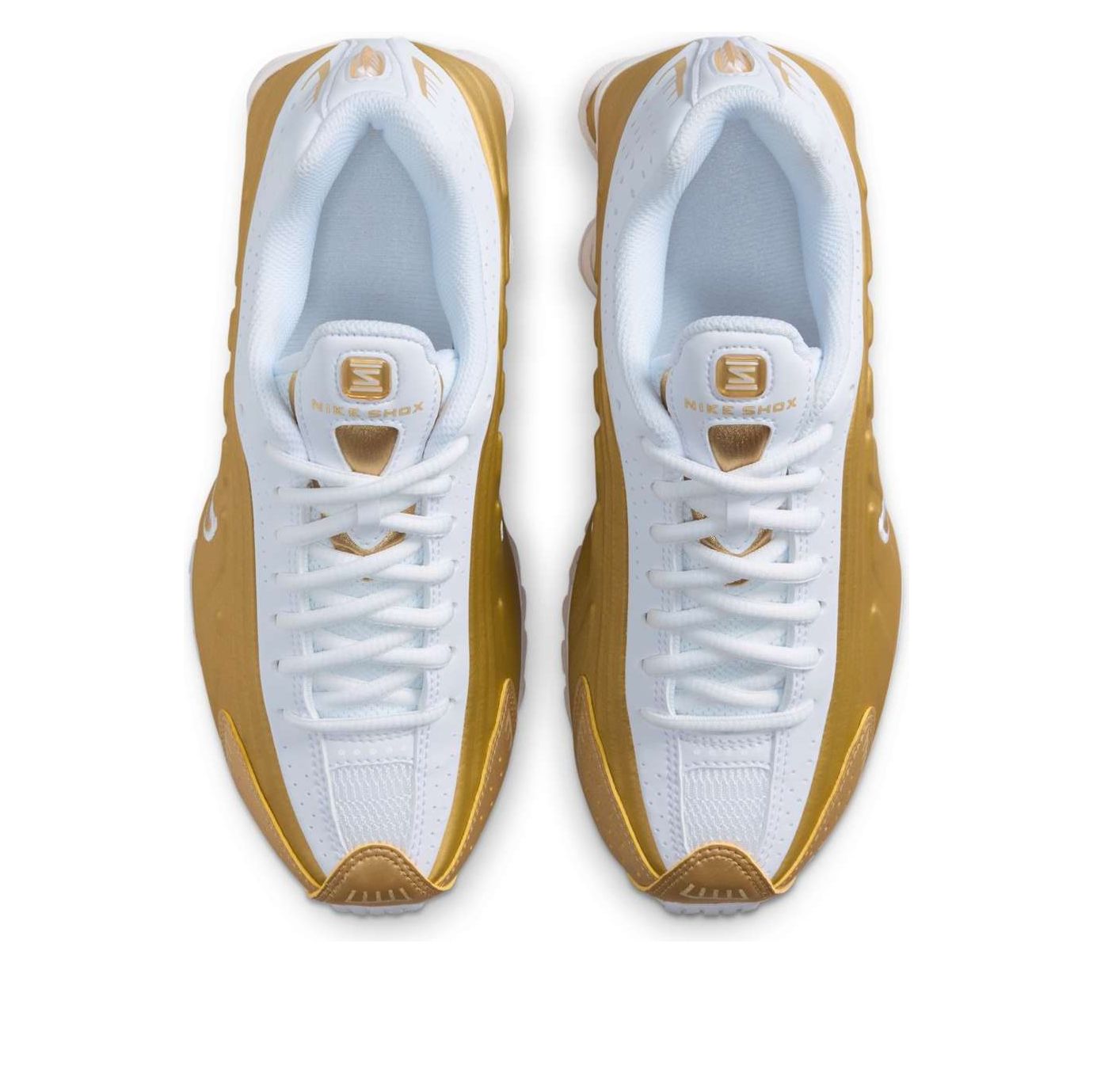 Кроссовки (GS) Nike Shox R4 'Metallic Gold White' — фото 2