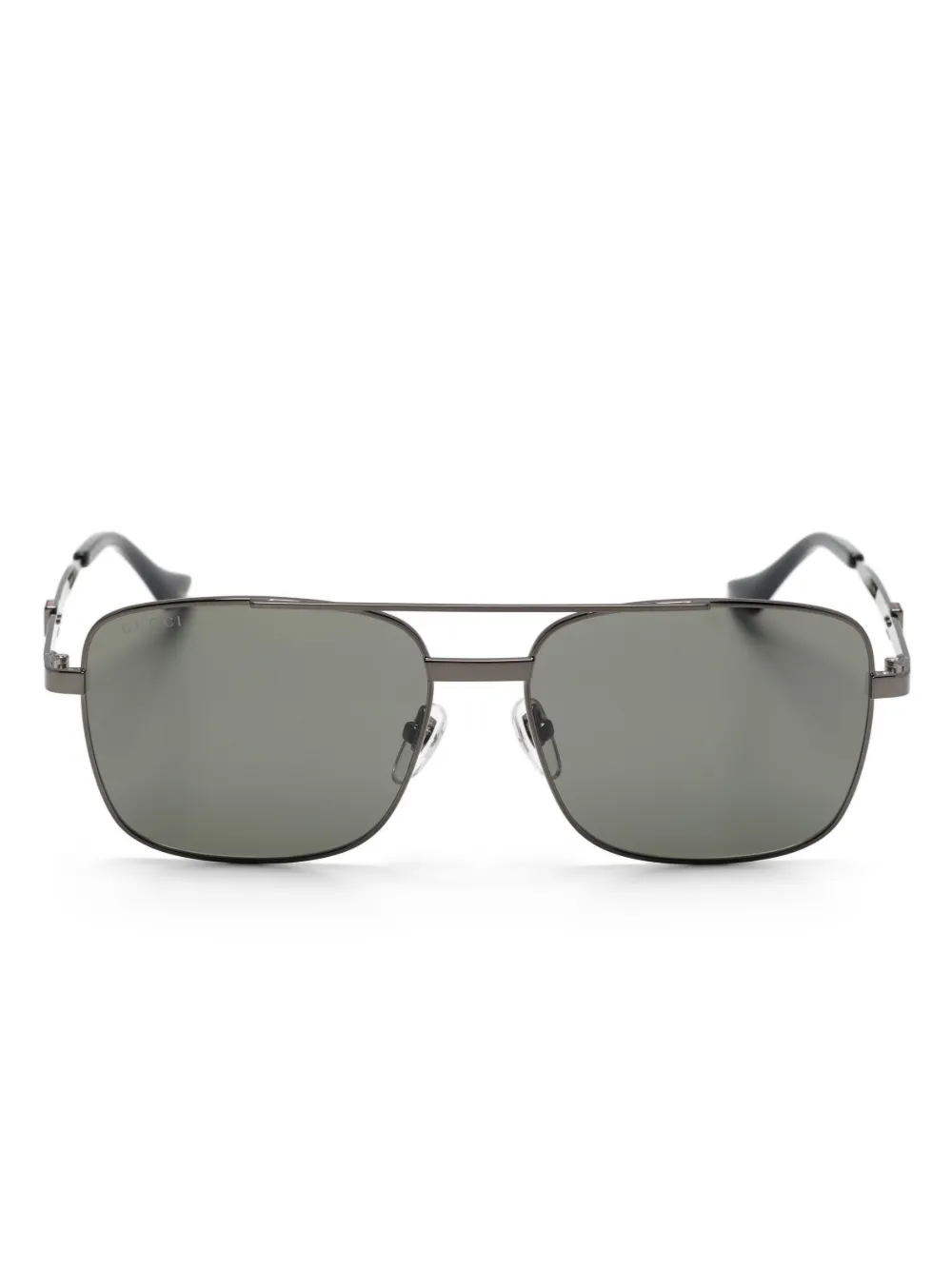 

Солнцезащитные очки в квадратной оправе с отделкой Web Gucci Eyewear, черный