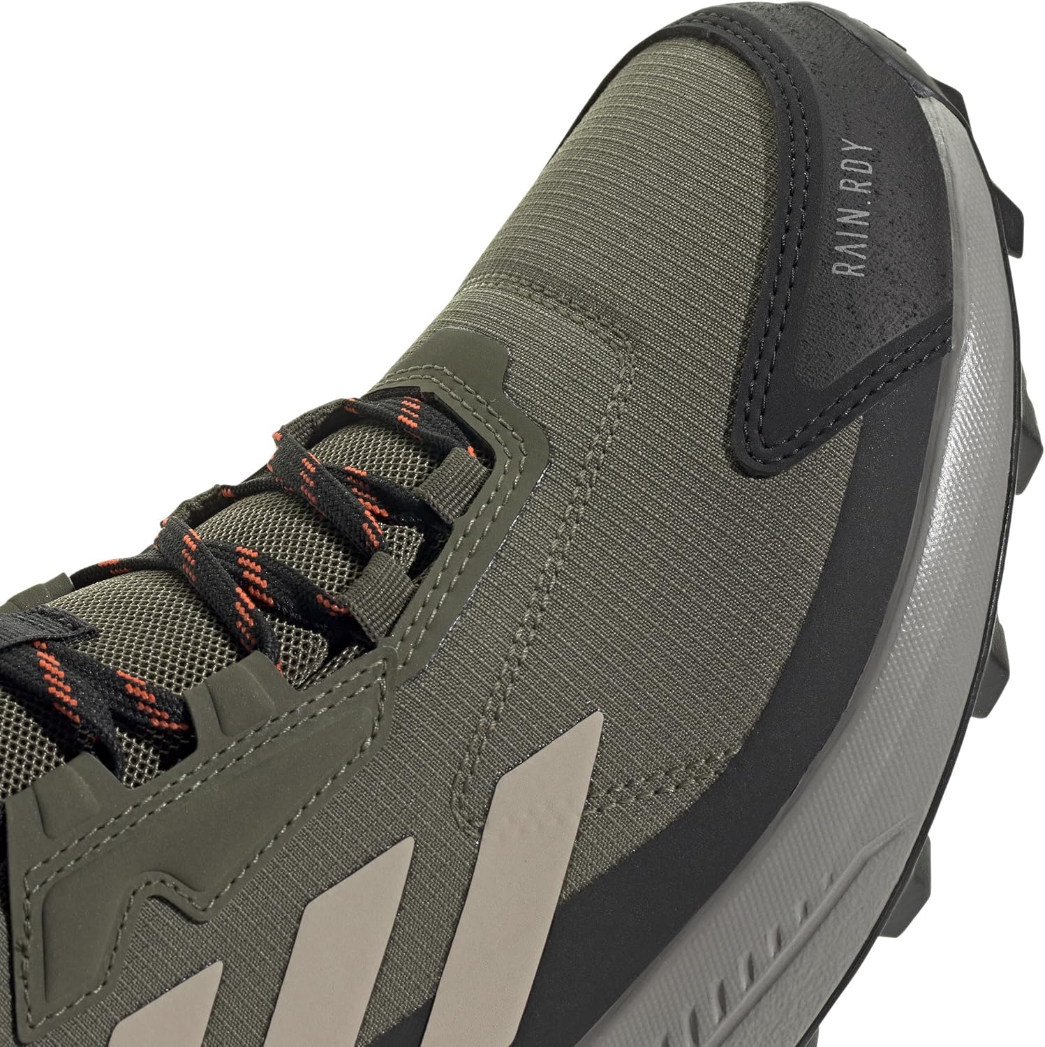 Мужские походные ботинки adidas Terrex Anylander Mid Top Rain.Rdy, черный/бежевый/оливковый — фото 2