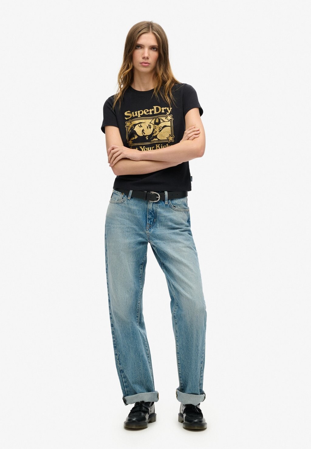 

Футболка с принтом POP ARCHIVE SUPER Superdry, черный