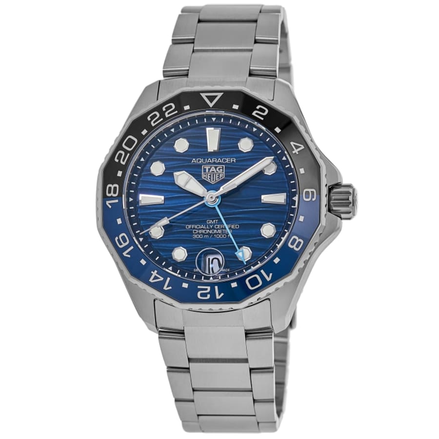 

Tag Heuer Aquaracer Professional 300 GMT Автоматические мужские часы из стали с синим циферблатом WBP5114.BA0013