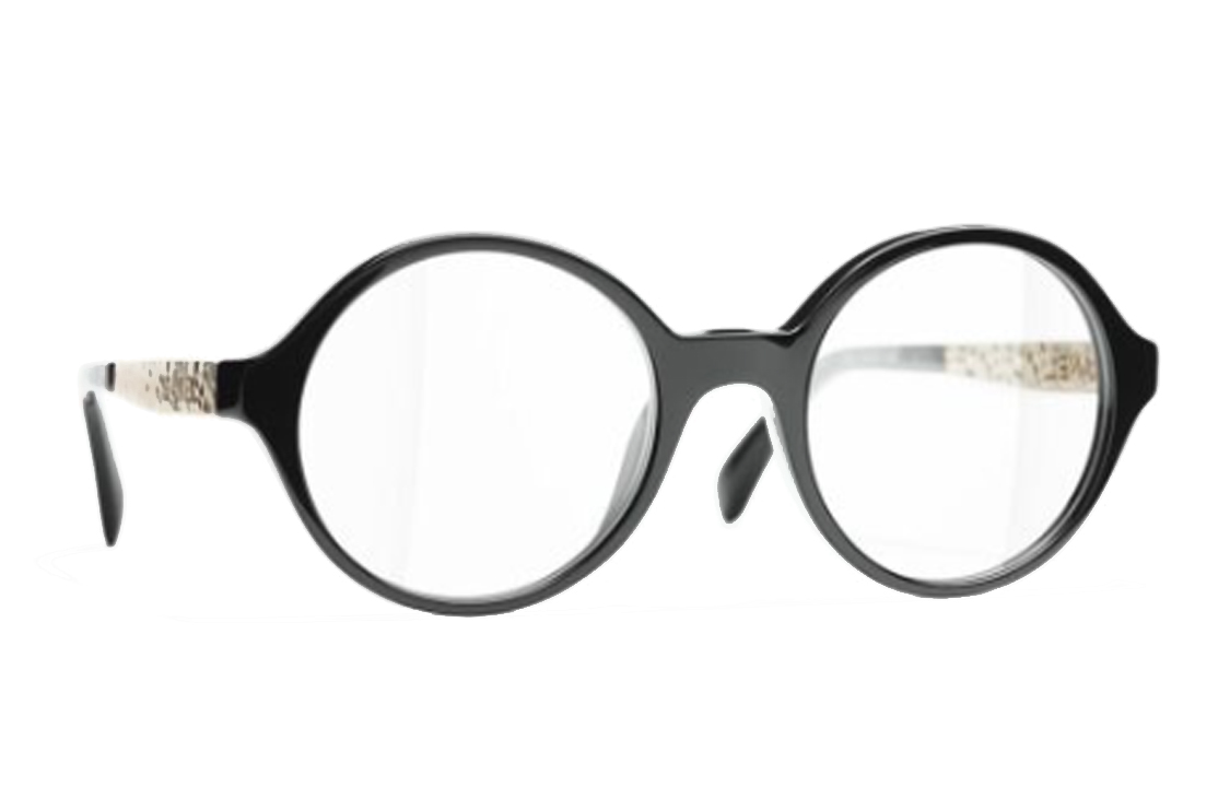 

CHANEL Круглая оправа для очков женская, Black