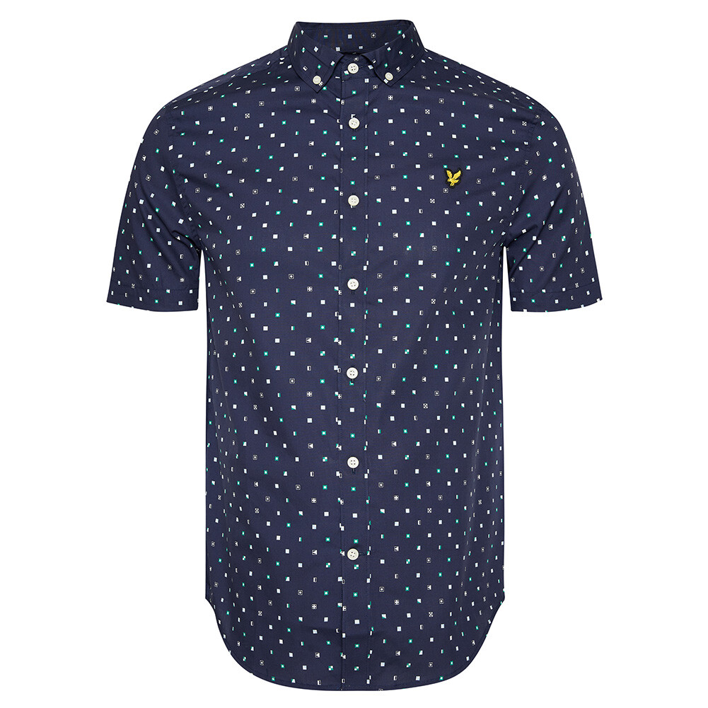 

Мужская рубашка с коротким рукавом Lyle & Scott с принтом флага Lyle And Scott