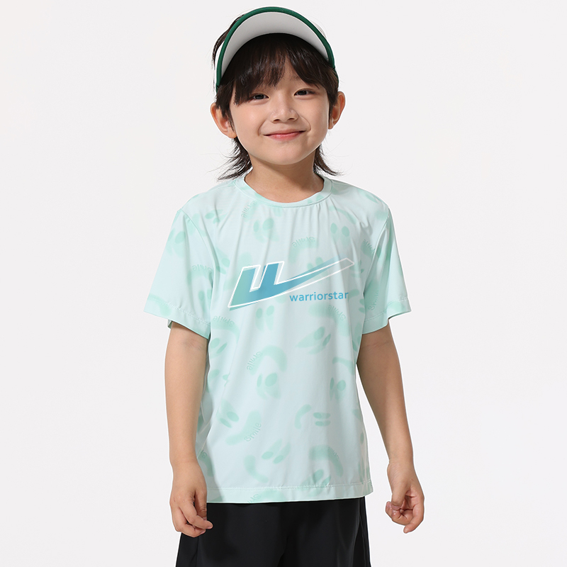 Детская повседневная спортивная одежда WARRIOR, aqua зеленый/h gradient pattern-черный/h mountain logo k — фото 4