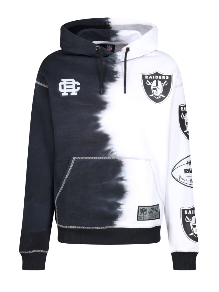 

Толстовка Re:Covered Hoodie NFL Raiders Ink Dye Effect On, черный