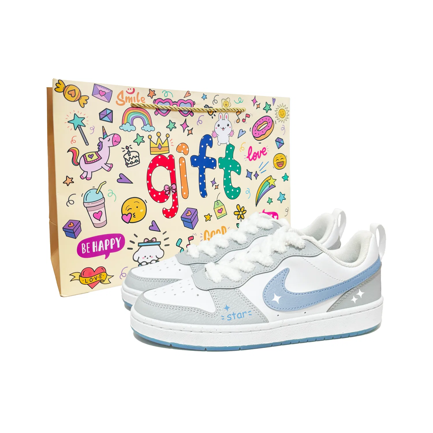 Детские кроссовки для скейтбординга Nike Court Borough Kids White